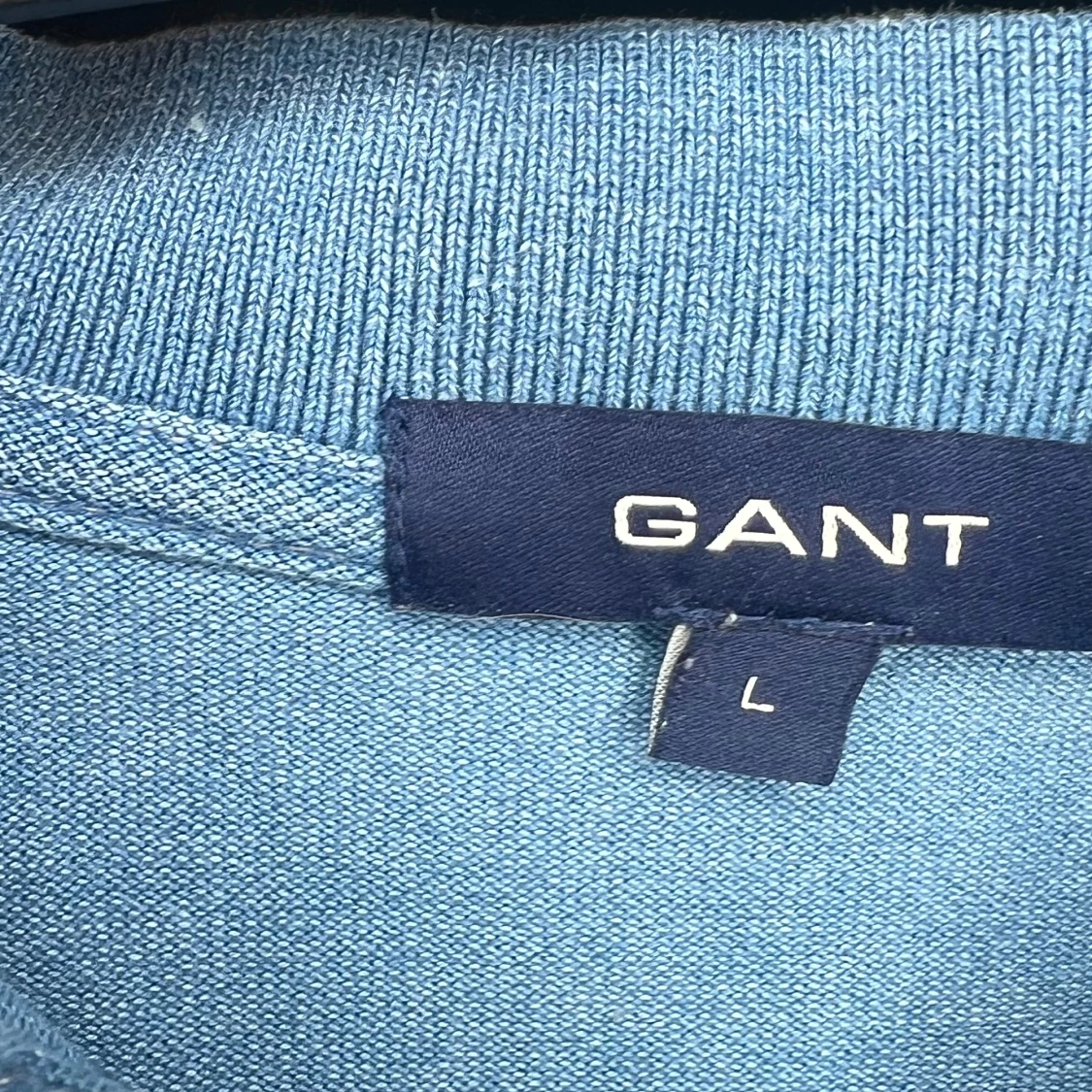 Blå pikétröja från GANT i bomull - 2