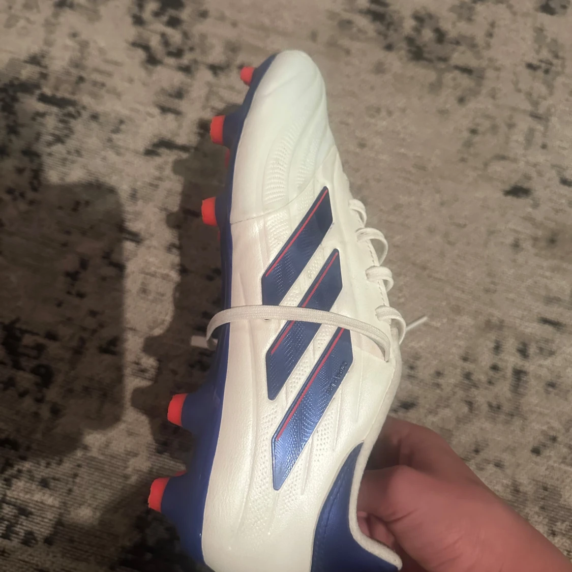Adidas Copa Pure - vita och blå fotbollsskor - 2