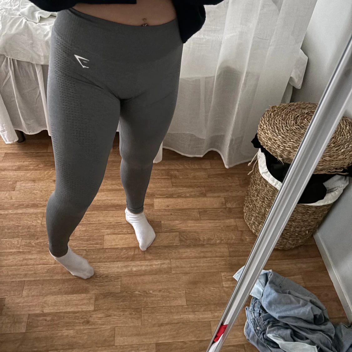 Grå seamless leggings från Gymshark