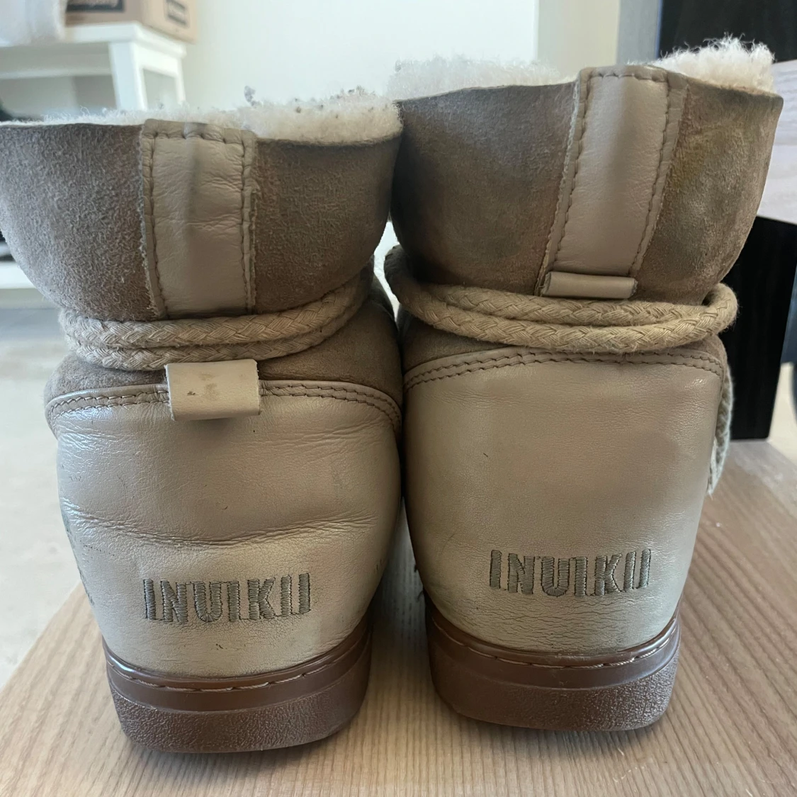 Beige vinterboots från Inuikii, stl 39 - 2