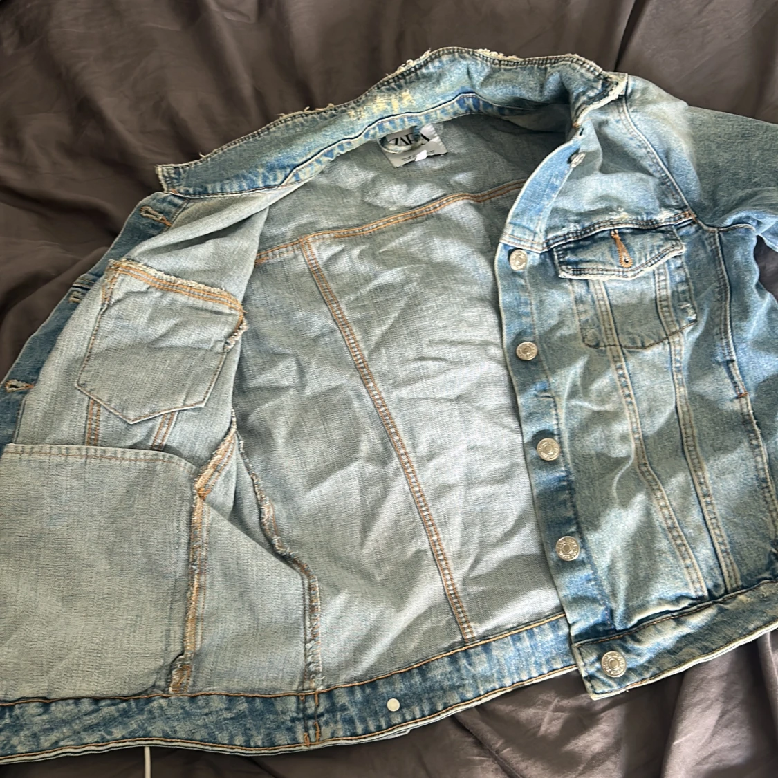 Ljusblå jeansjacka från Zara, M - 3