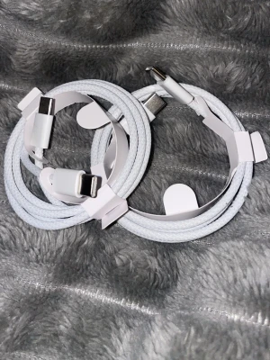 USB-C Snabbladdare – iPhone 15/Android, 2st - USB-C till USB-C 60W, ca 1m Passar Android och iPhone 15 och nyare