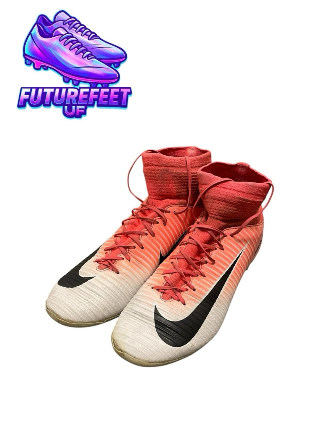 Nike Mercurial fotbollsskor röd/vit