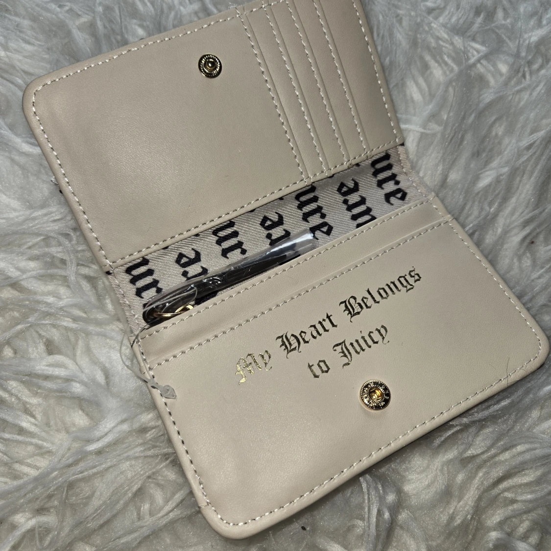 Juicy Couture plånbok i rosa och beige - 1
