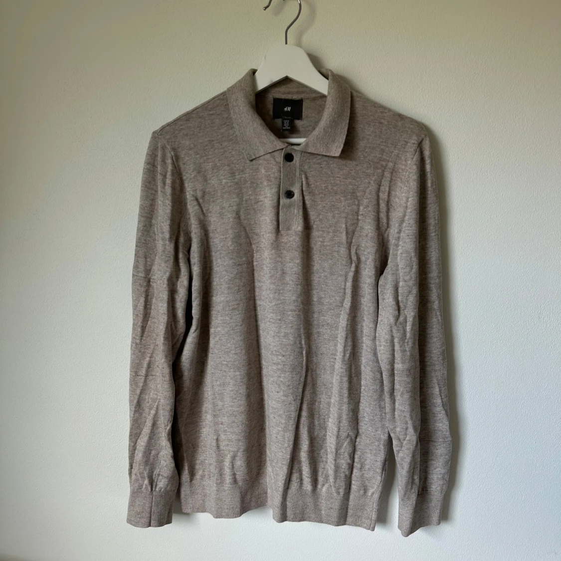 Beige pikétröja i bomull från H&M