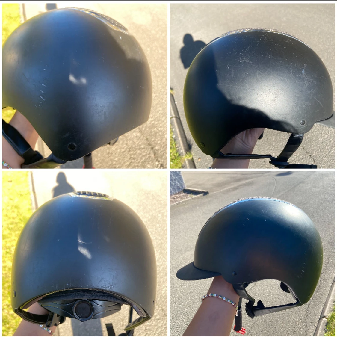 Svart CRW ridhjälm med glitter - 2