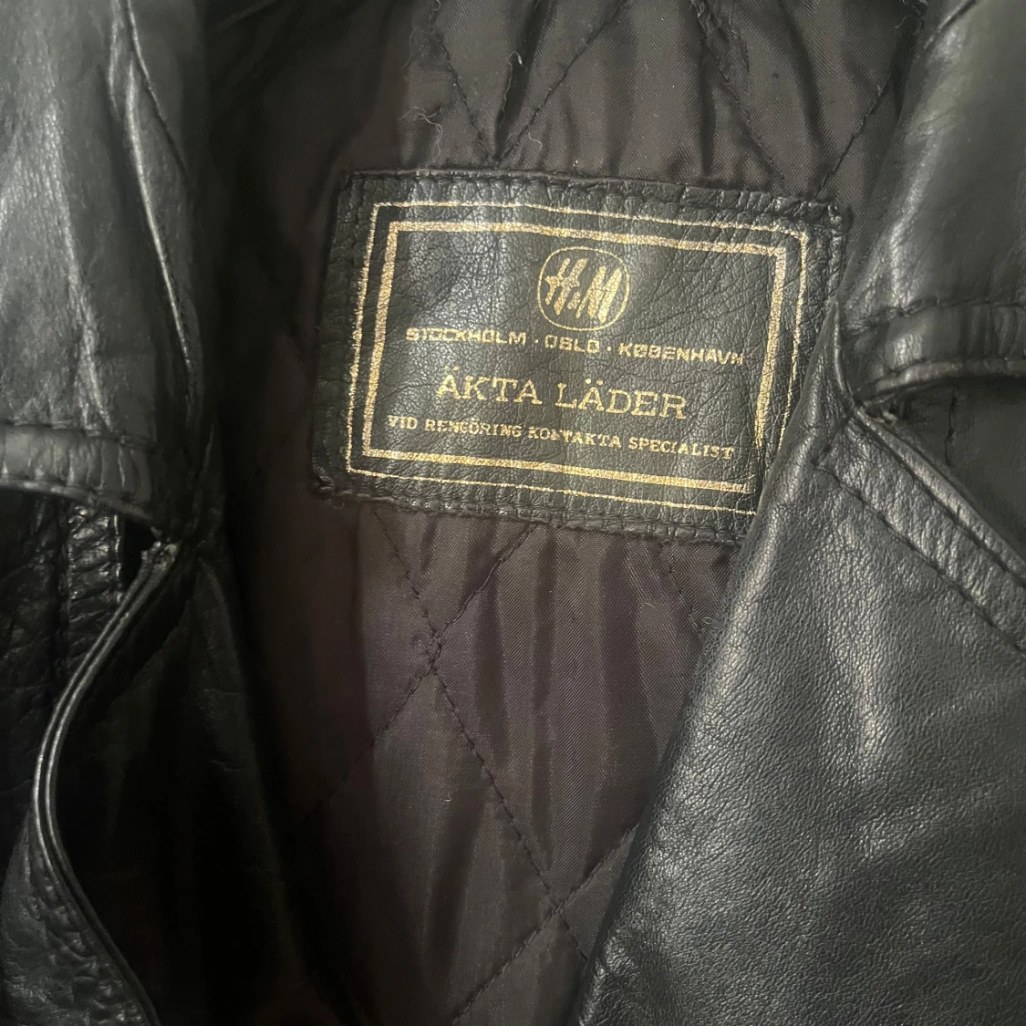 Svart lång skinn trenchcoat - 4