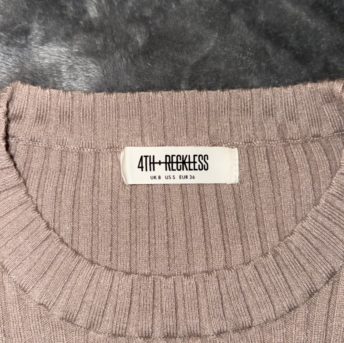 Beige ribbad tvådelad topp från 4th Reckless - 3