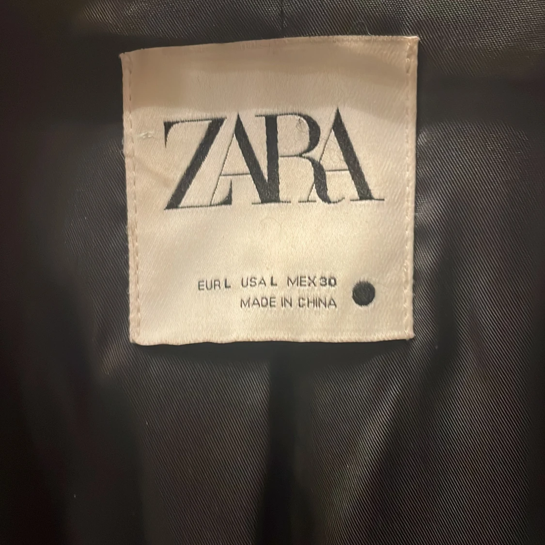 Mörkblå teddyjacka från Zara, L - 2