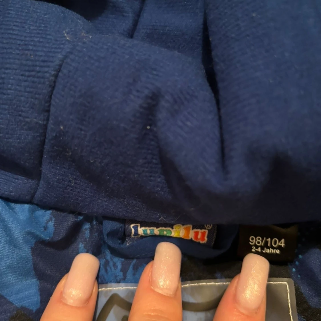 Blå vindjacka från Lupilu med huva/ kurtka  - 3