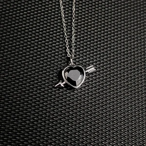 Cupid’s Aim - Black Heart - 45 cm, rostfri