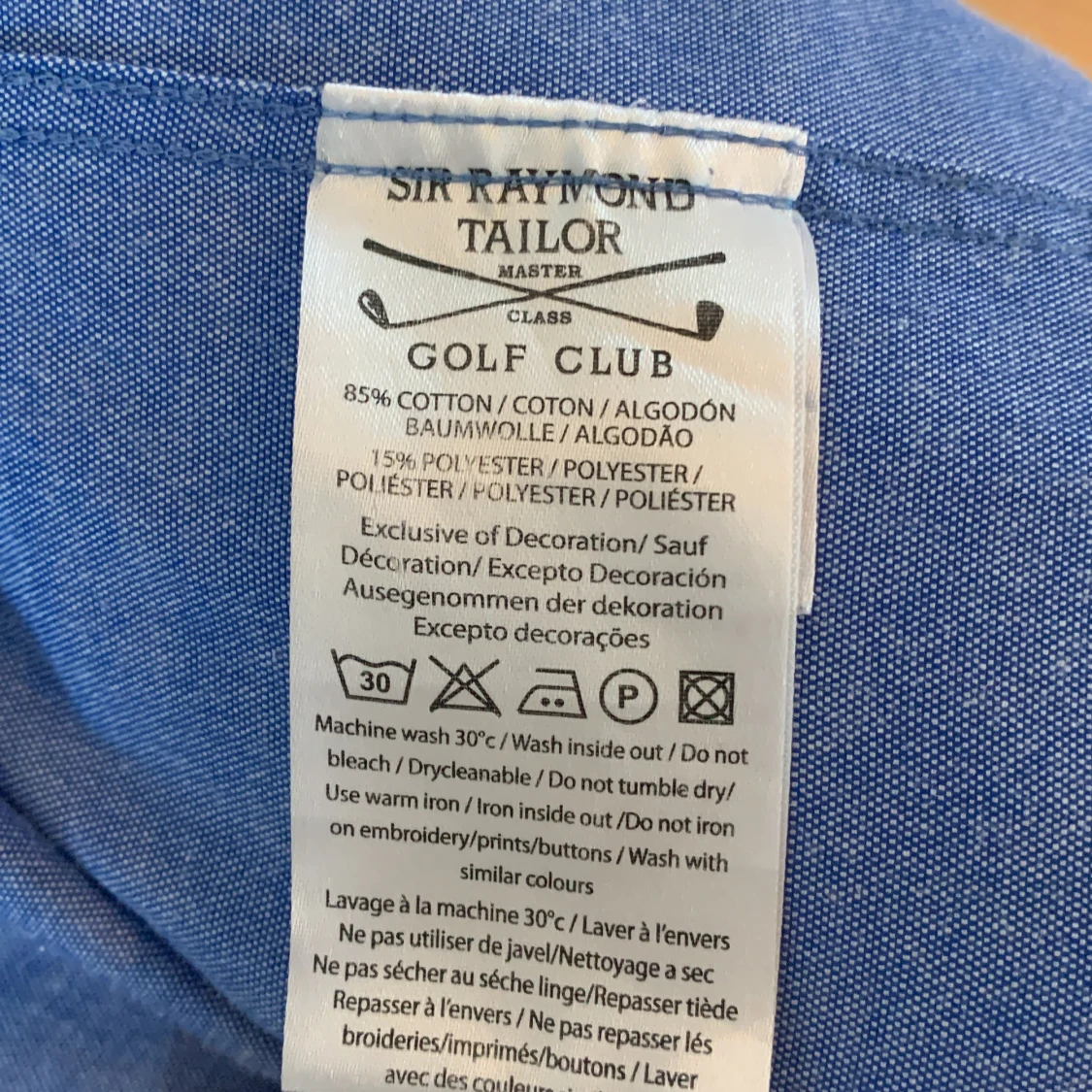 Blå skjorta Sir Raymond Tailor L - 3