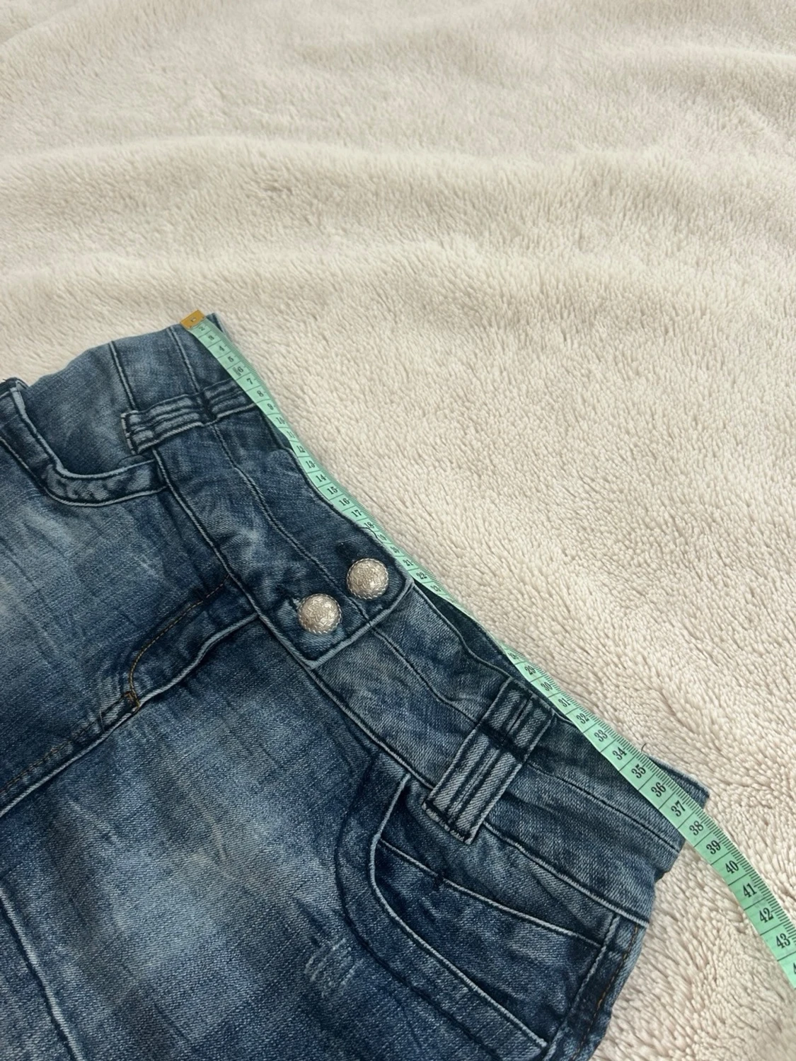 Lågmidjad jeanskjol - 3