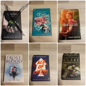 Böcker på engelska - Säljer böcker från olika genrer och författare. Alla böcker är på engelska och i nyskick förutom ”Looking for Alaska” & ”One last stop”, som lästs en gång. En bok 70kr, två stycken 130kr och 3 för 160! Böcker med ”✖️” är sålda🤍