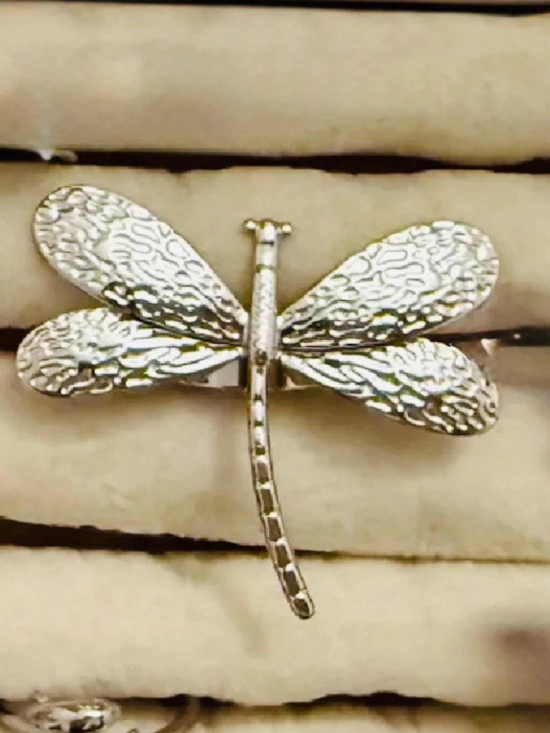 Silverfärgad ring - Trollslända❣️