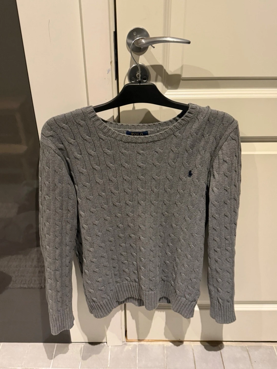 Grå kabelstickad tröja Polo Ralph Lauren