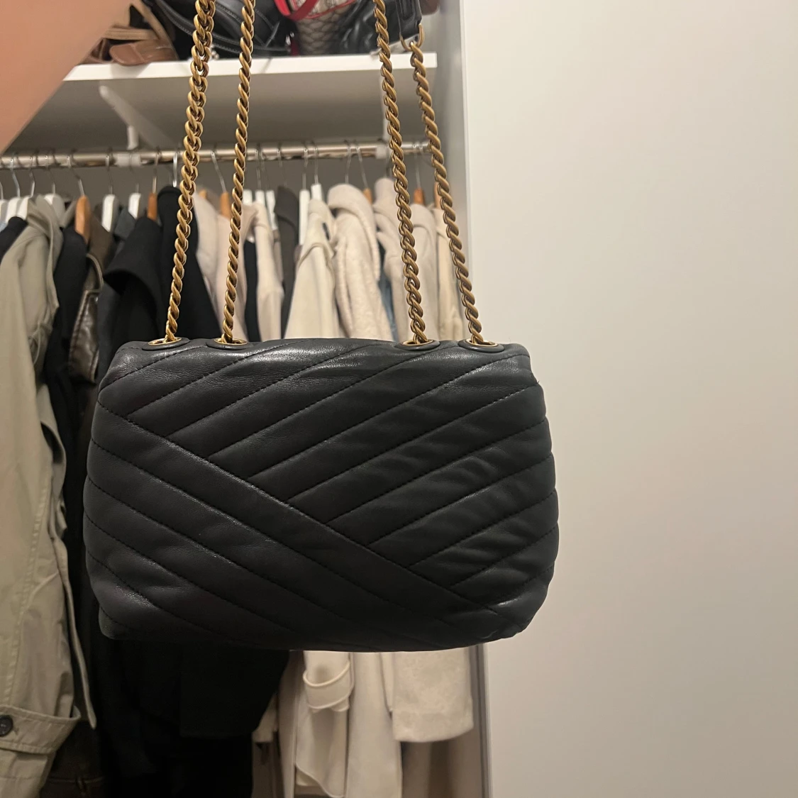 Svart quiltad axelväska Tory Burch - 1