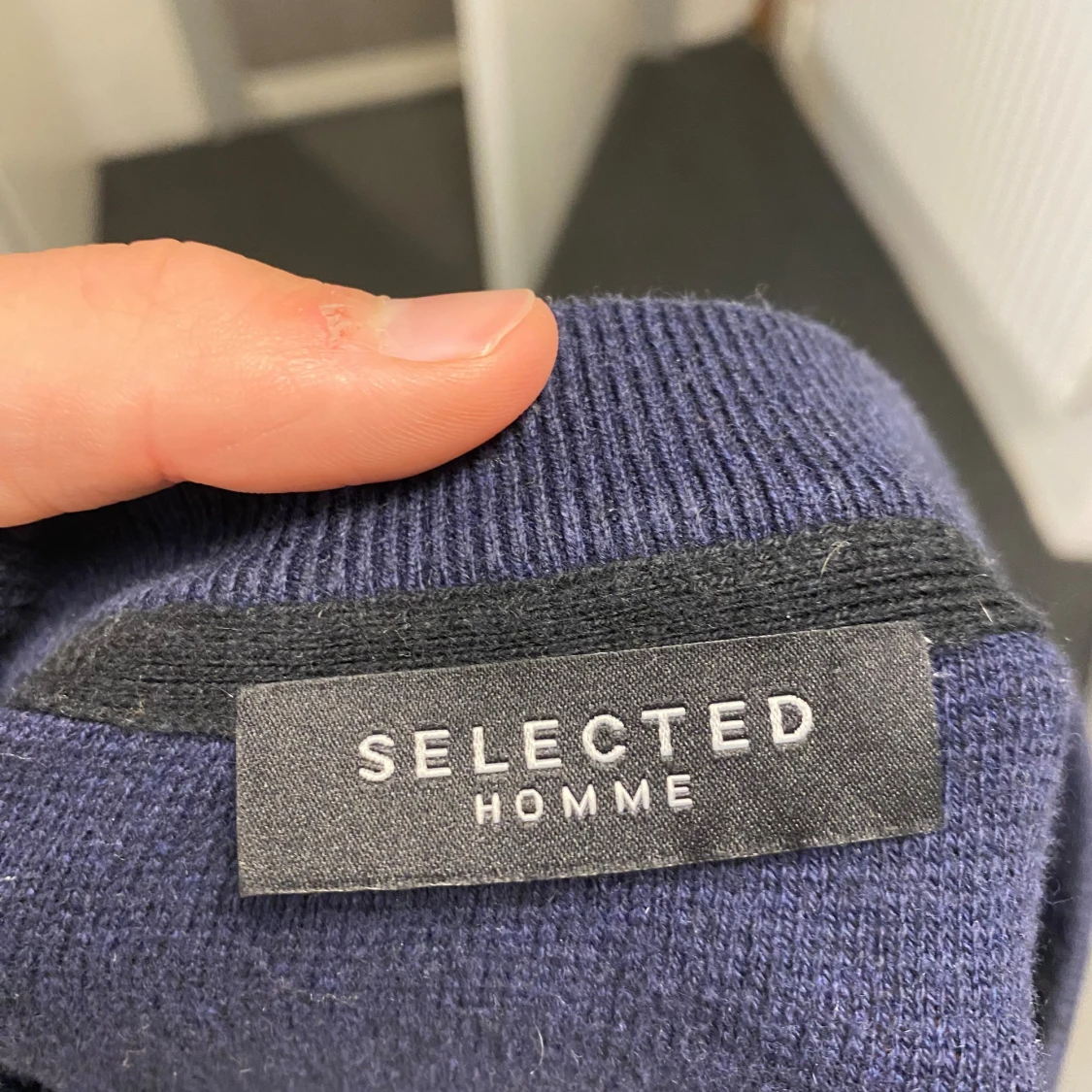 Mörkblå stickad tröja Selected Homme - 3