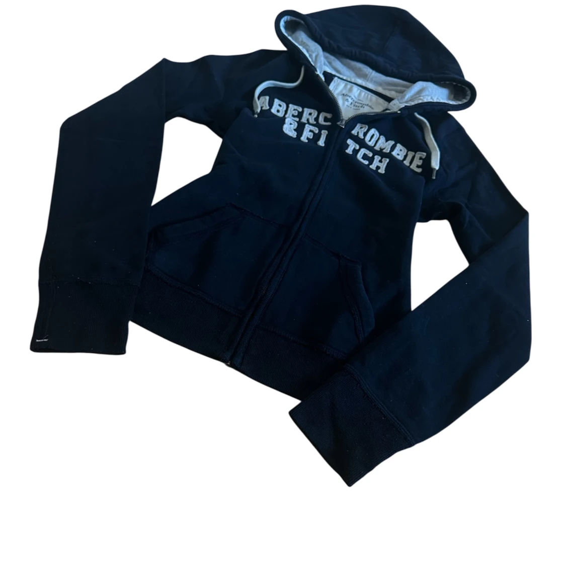Vintage Abercrombie & Fitch zip up huvtröja hoodie M - 3