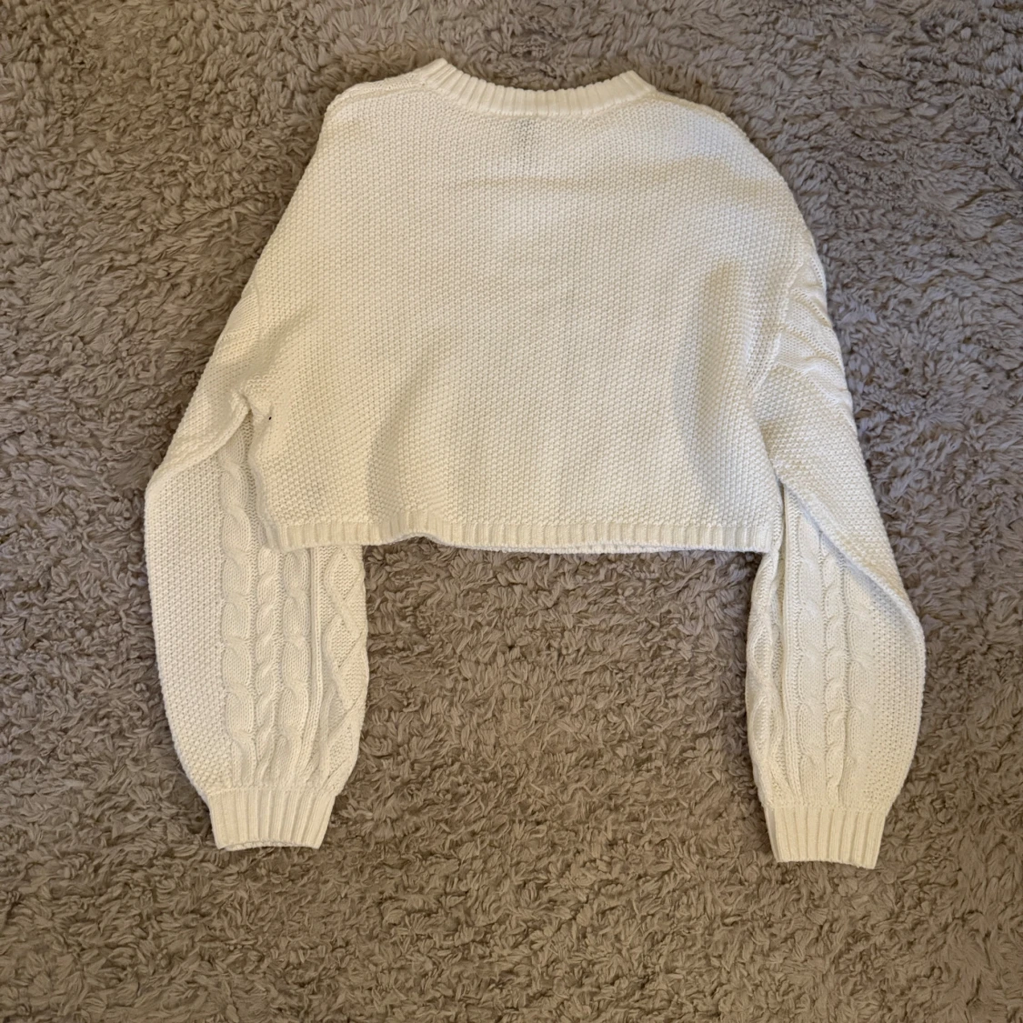 Vit stickad tröja från H&M - 1