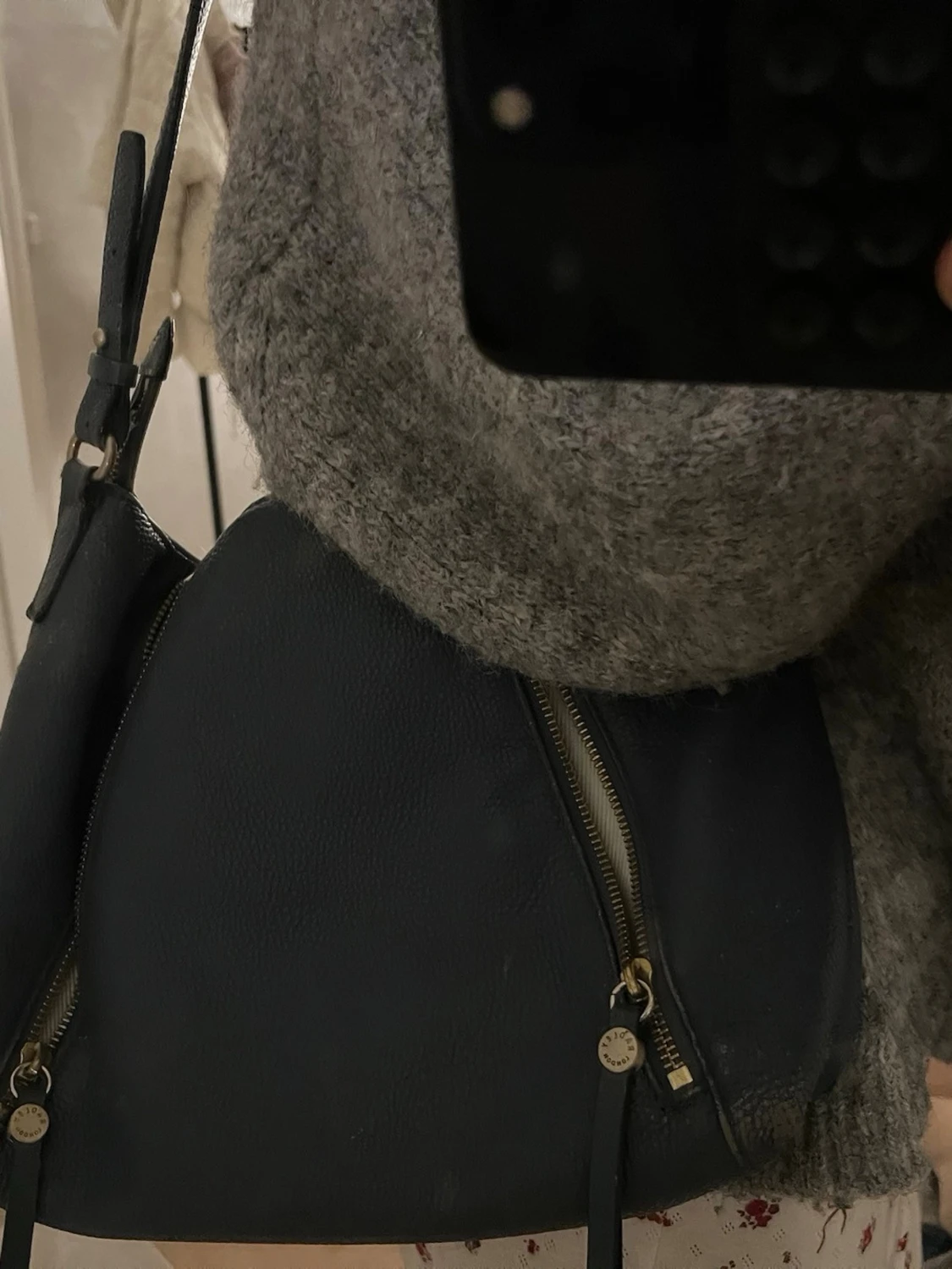 Svart axelväska i skinn från Radley