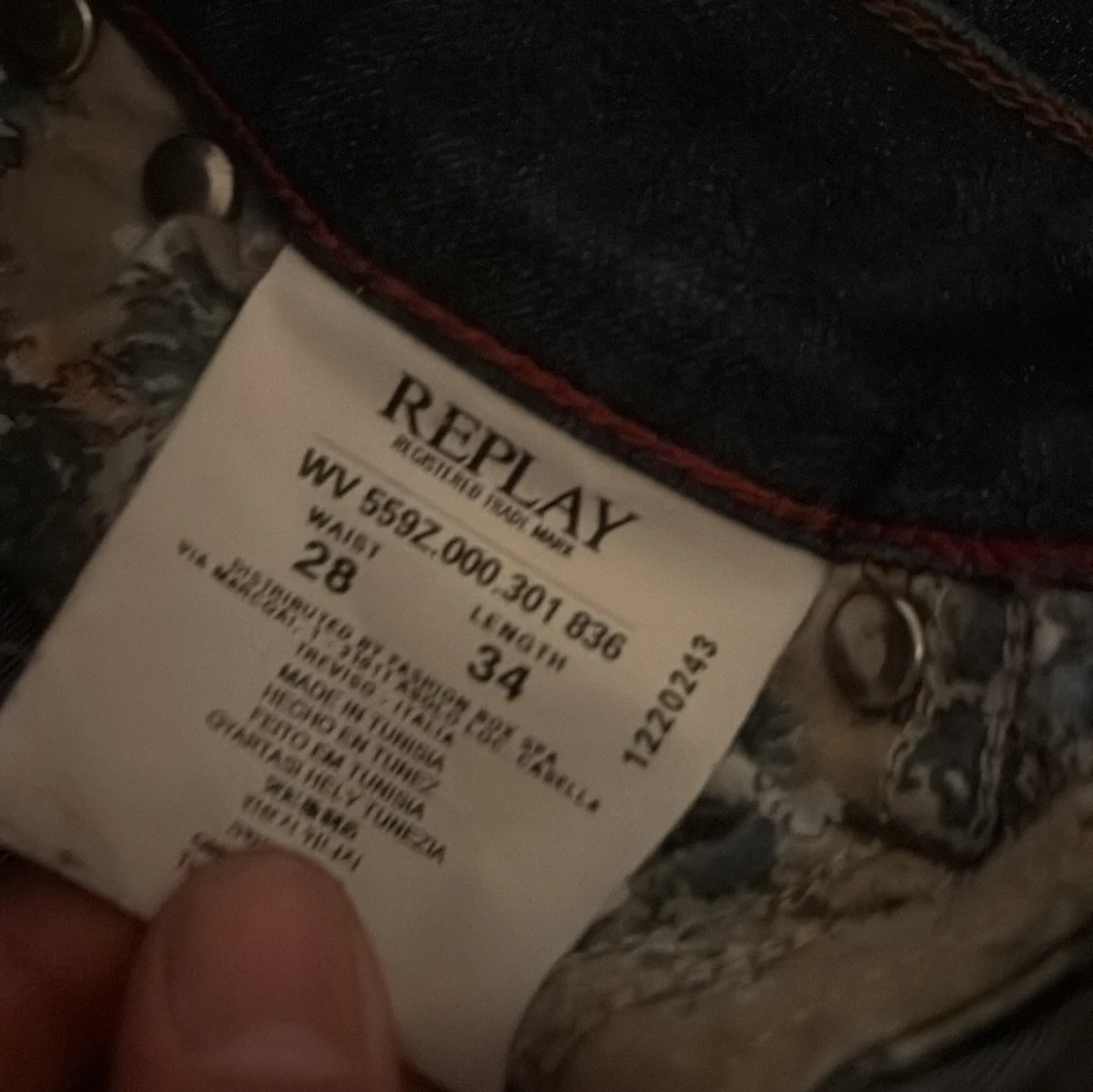 Replay jeans blå, midwaist, W28 L34 - 3