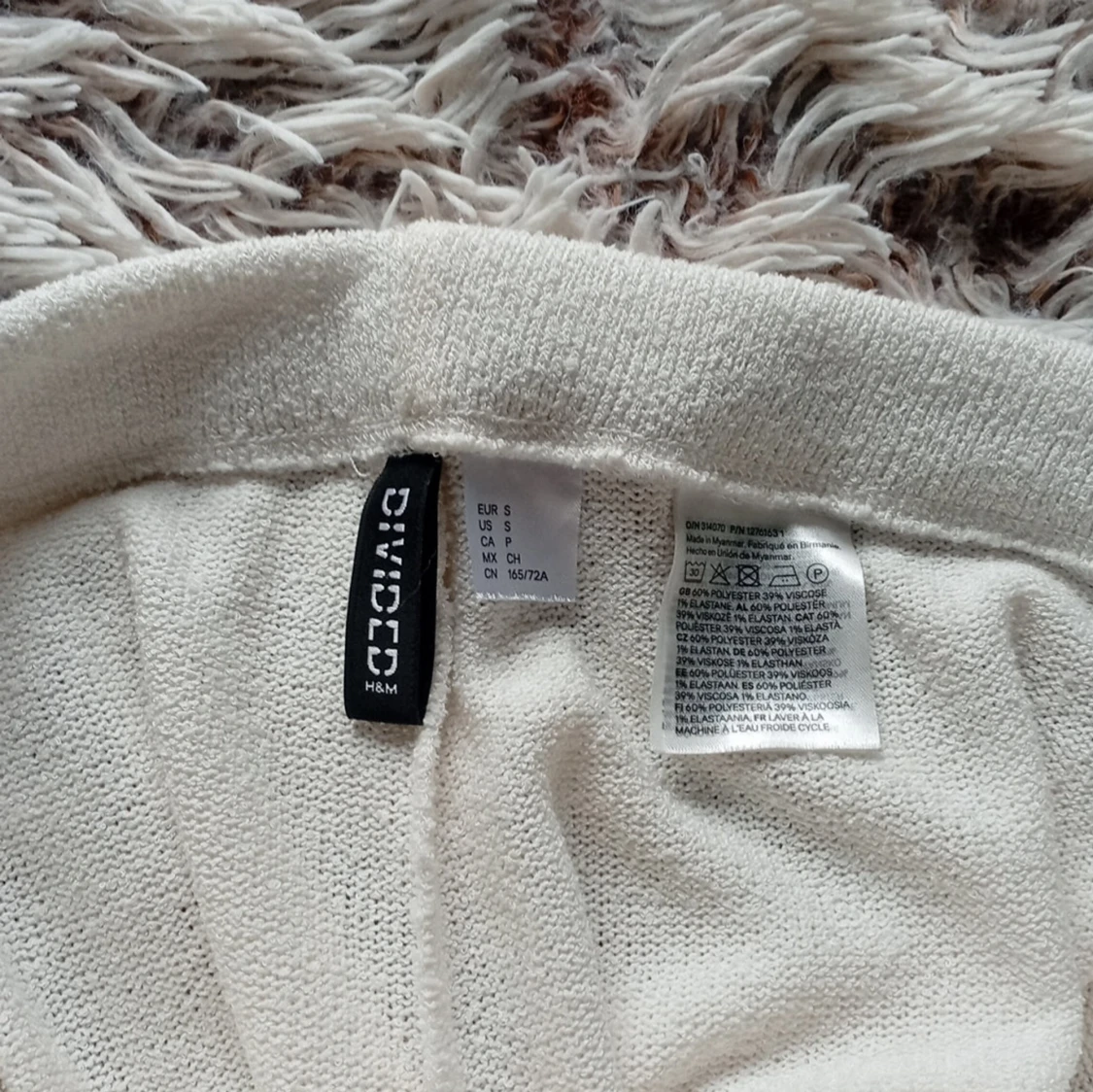 Vita stickade byxor från H&M  - 3