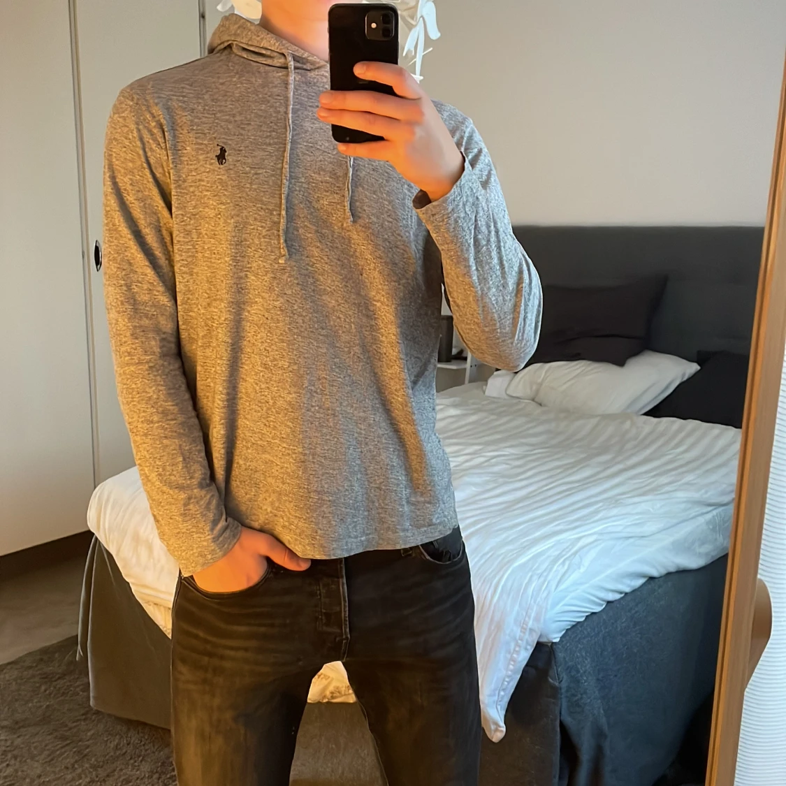 Grå hoodie från Polo Ralph Lauren
