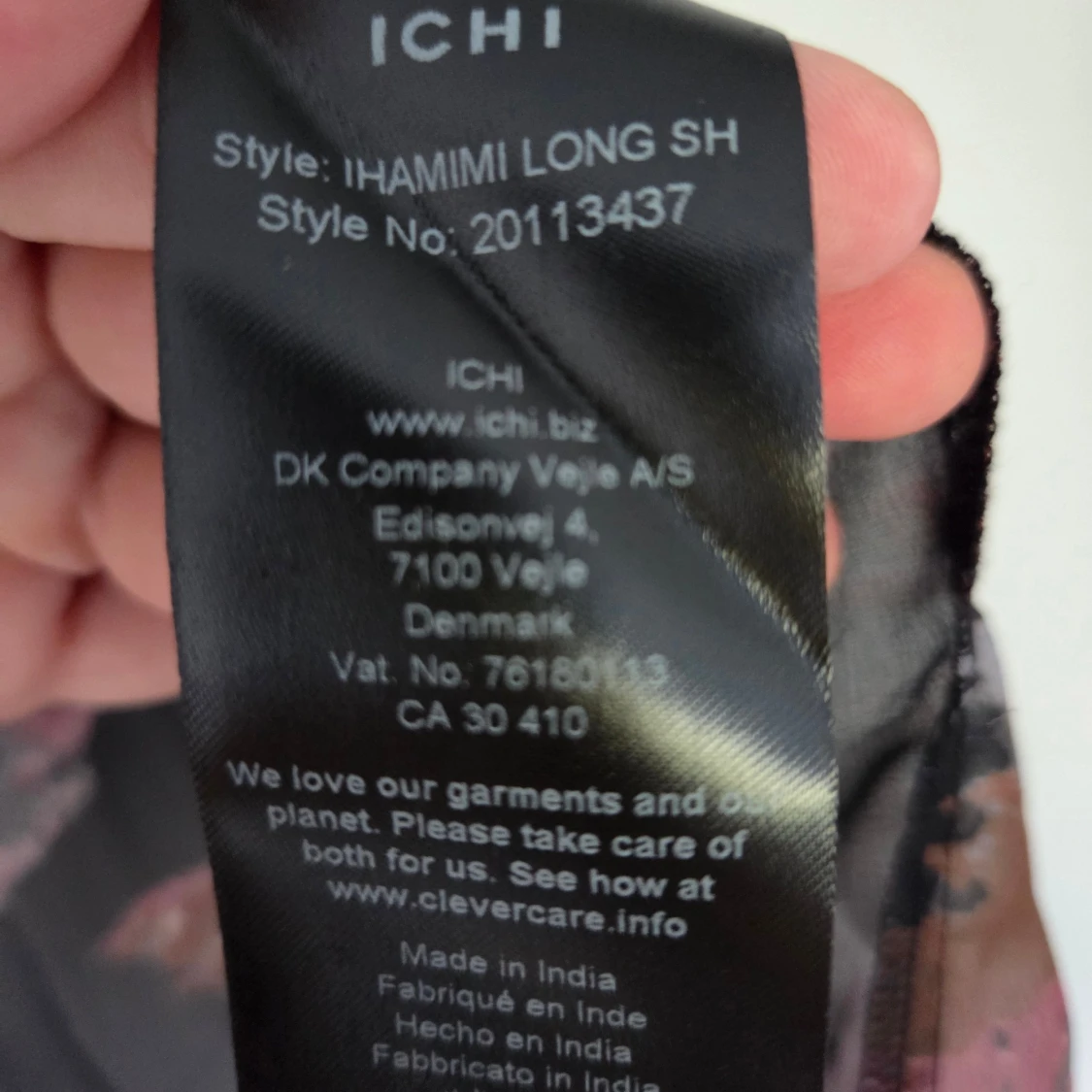 Mönstrad lång skjorta från ICHI - 2