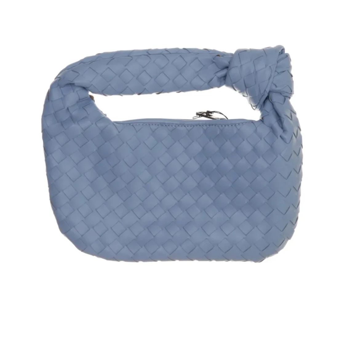 Blå axelväska med flätad design