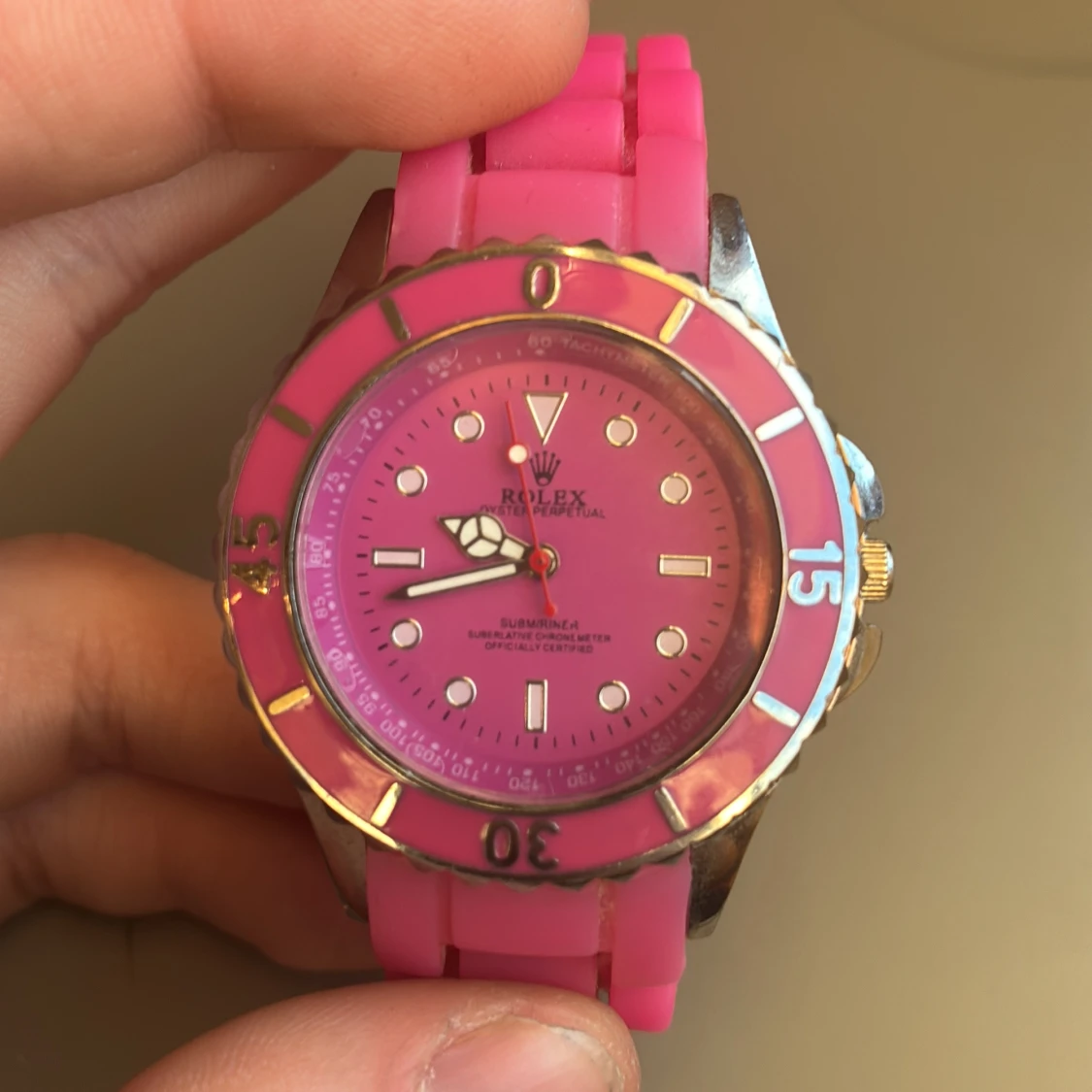 RolexSubmariner med rosa urtavla - 4