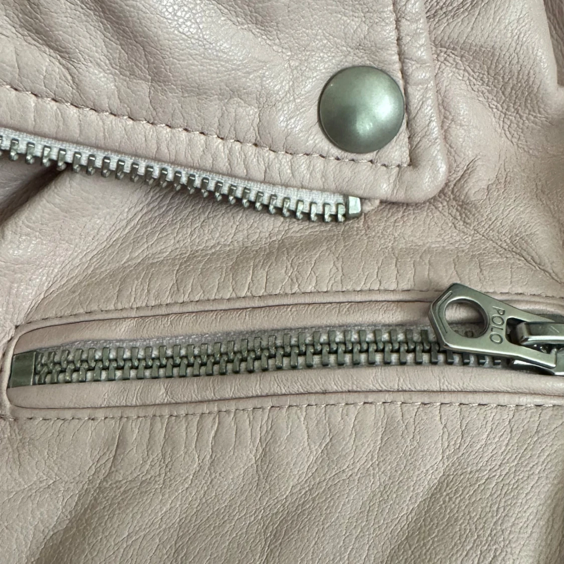 Ljusrosa skinnjacka Polo Ralph Lauren - 3