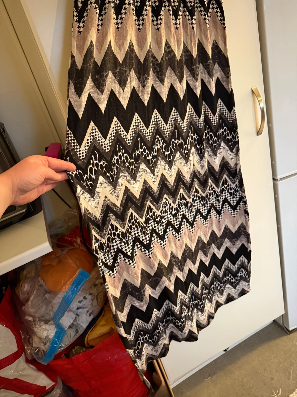 Lång mönstrad klänning från Cream - 5