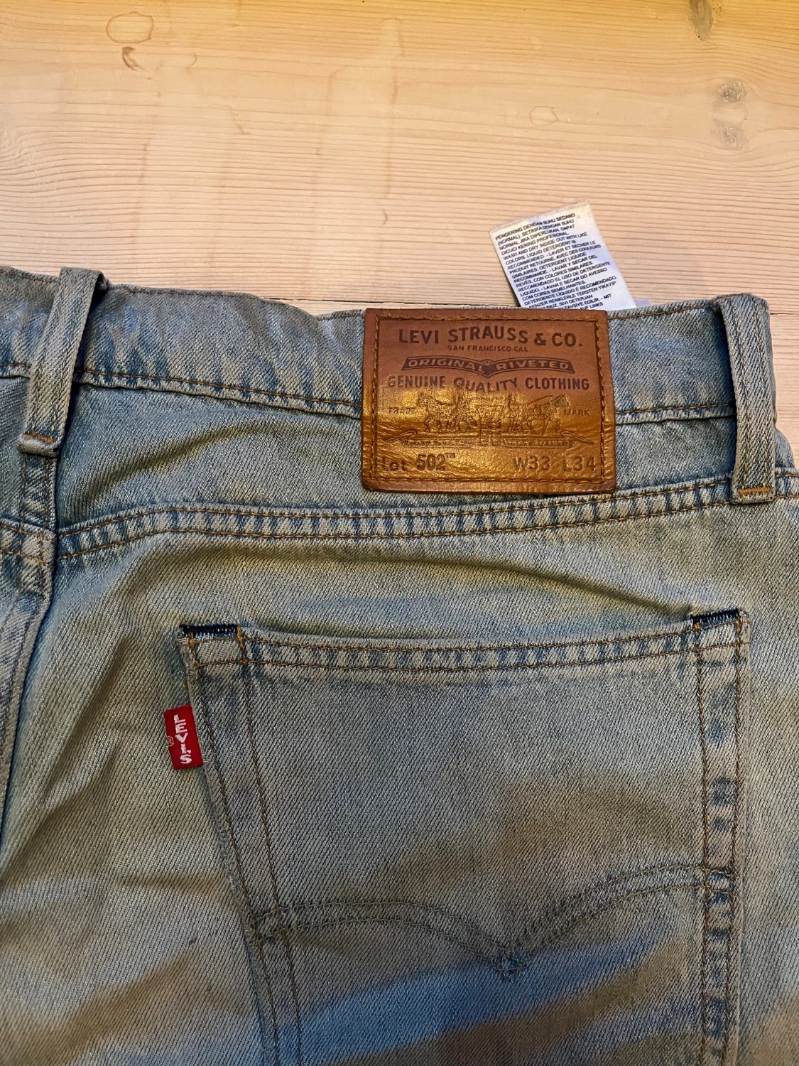 Levi's 502 ljusblå jeans W33 L34 - 1