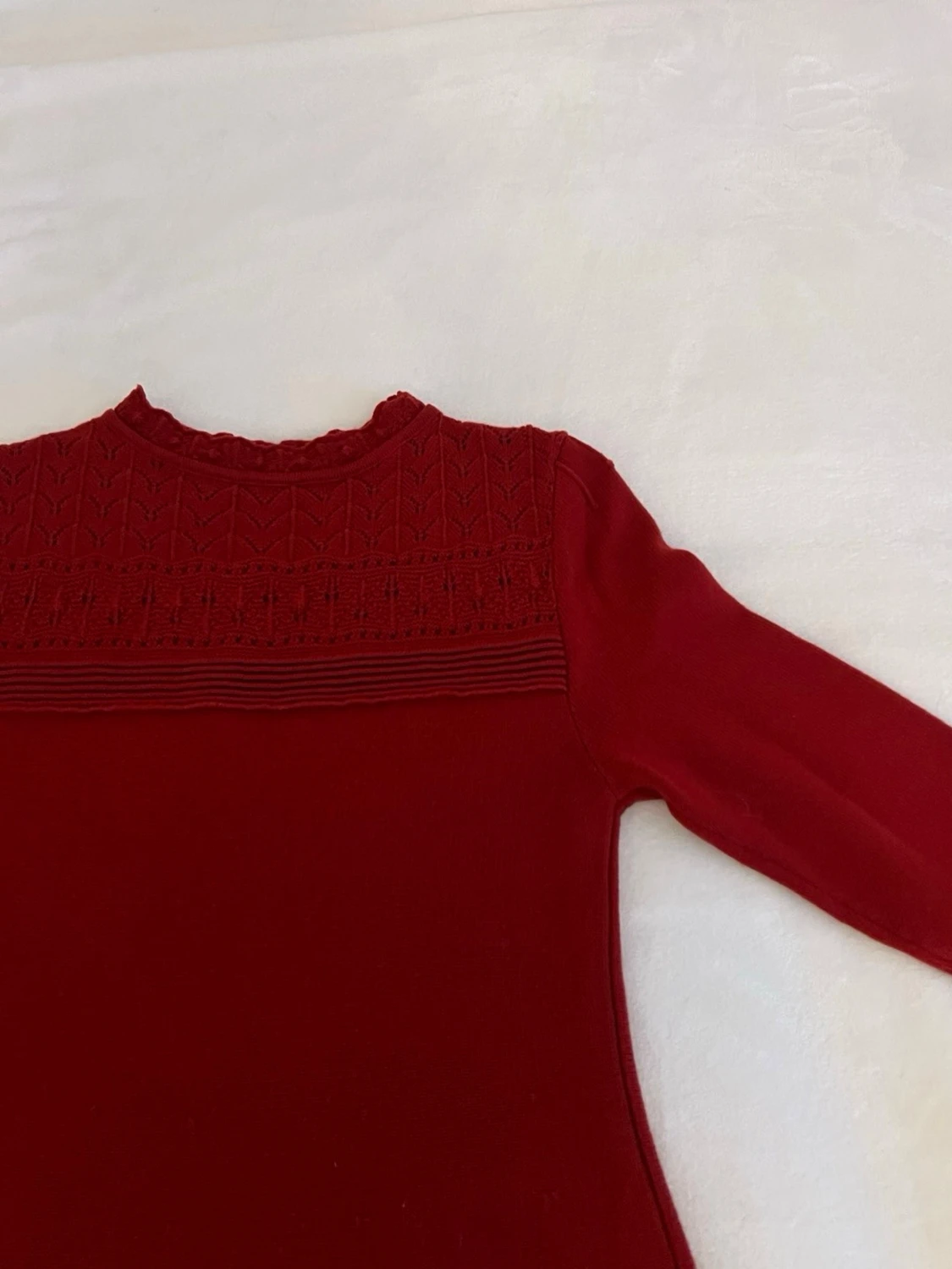 Röd stickad klänning Ivko - 2