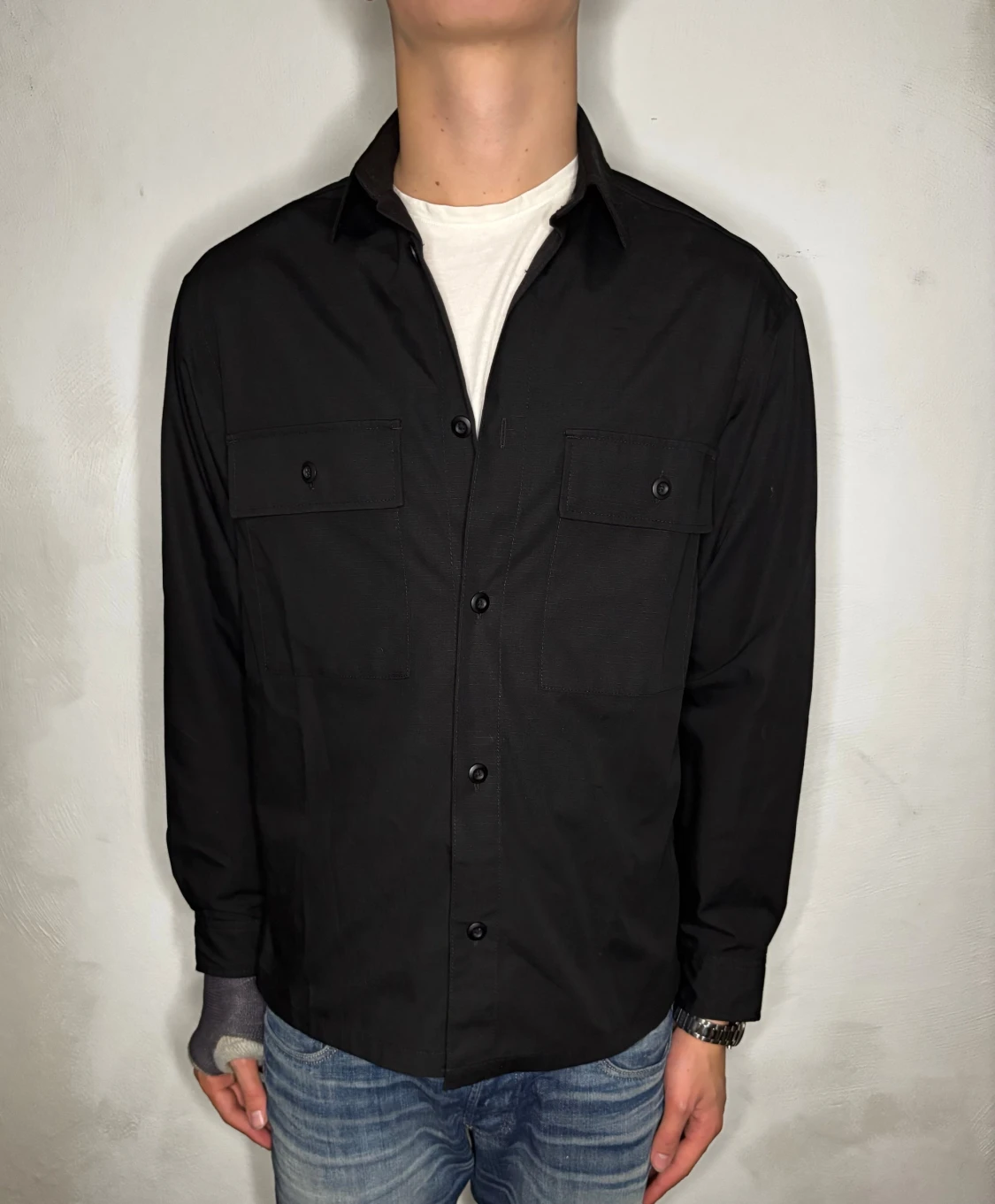 Svart Overshirt