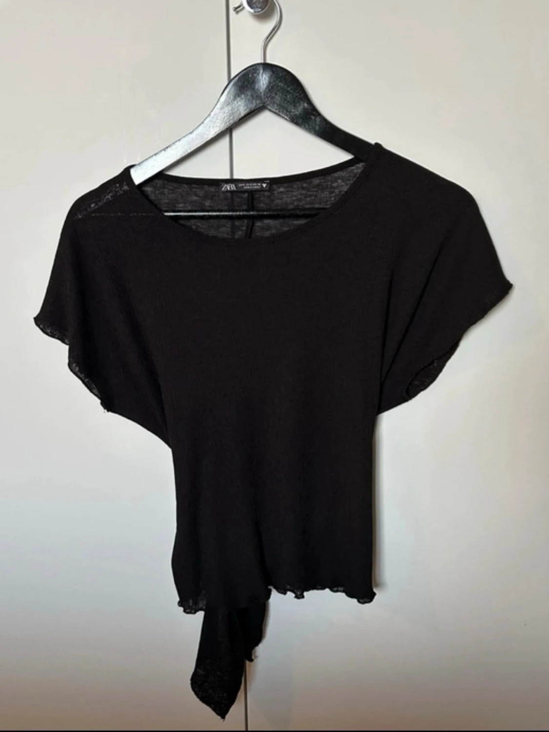 Svart knytblus från Zara, S
