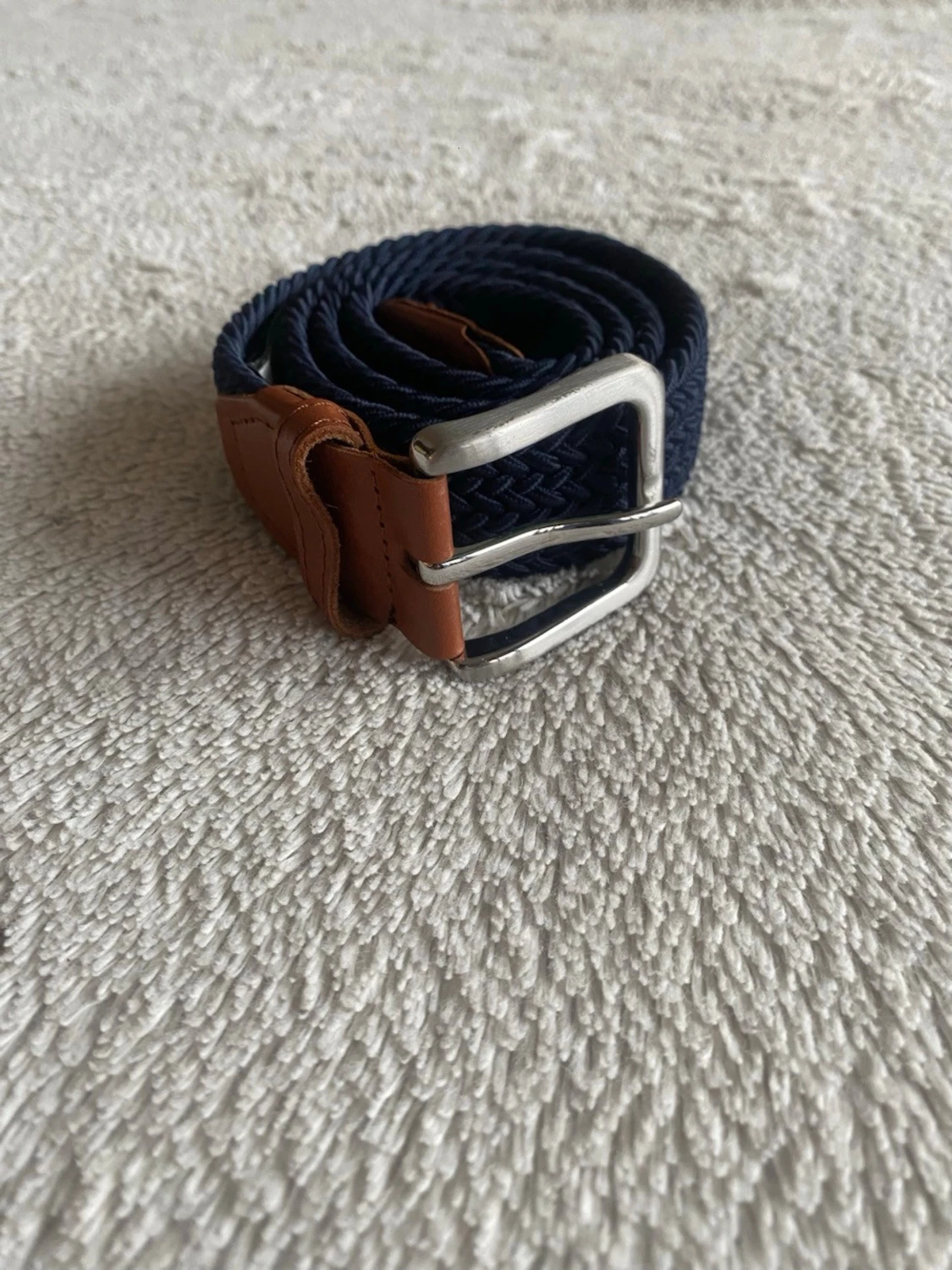 Marinblå flätad bälte från Jack & Jones