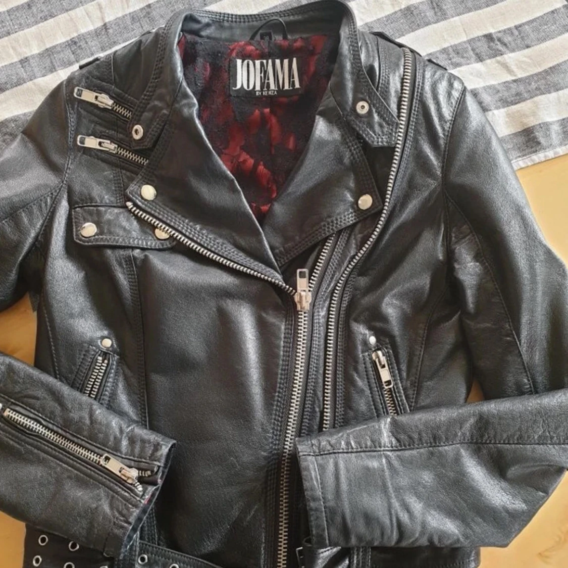 Svart skinnjacka Jofama by Kenza - 1