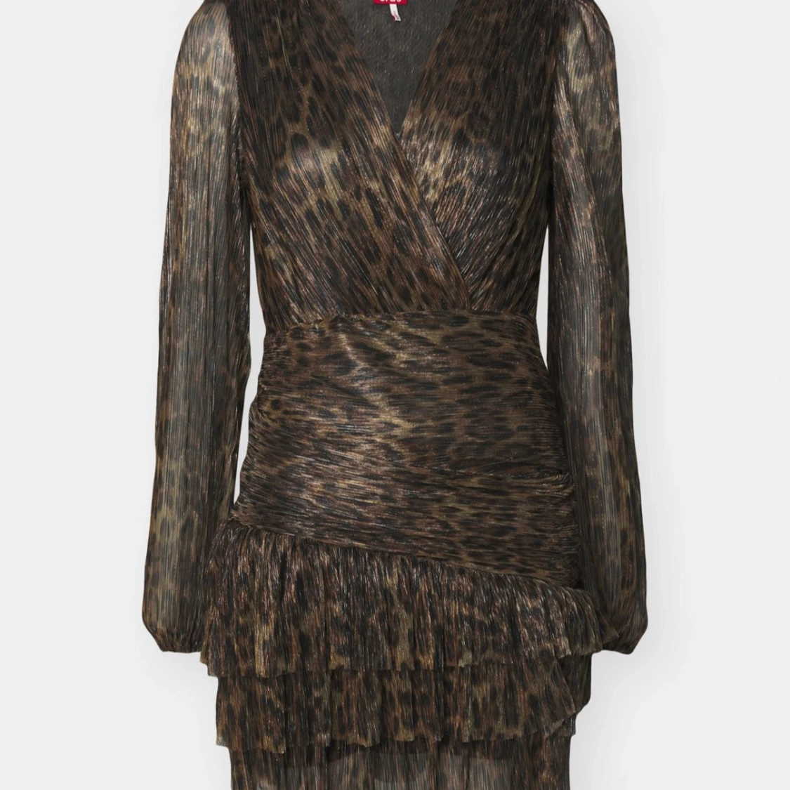 Leopardmönstrad omlottklänning - 1