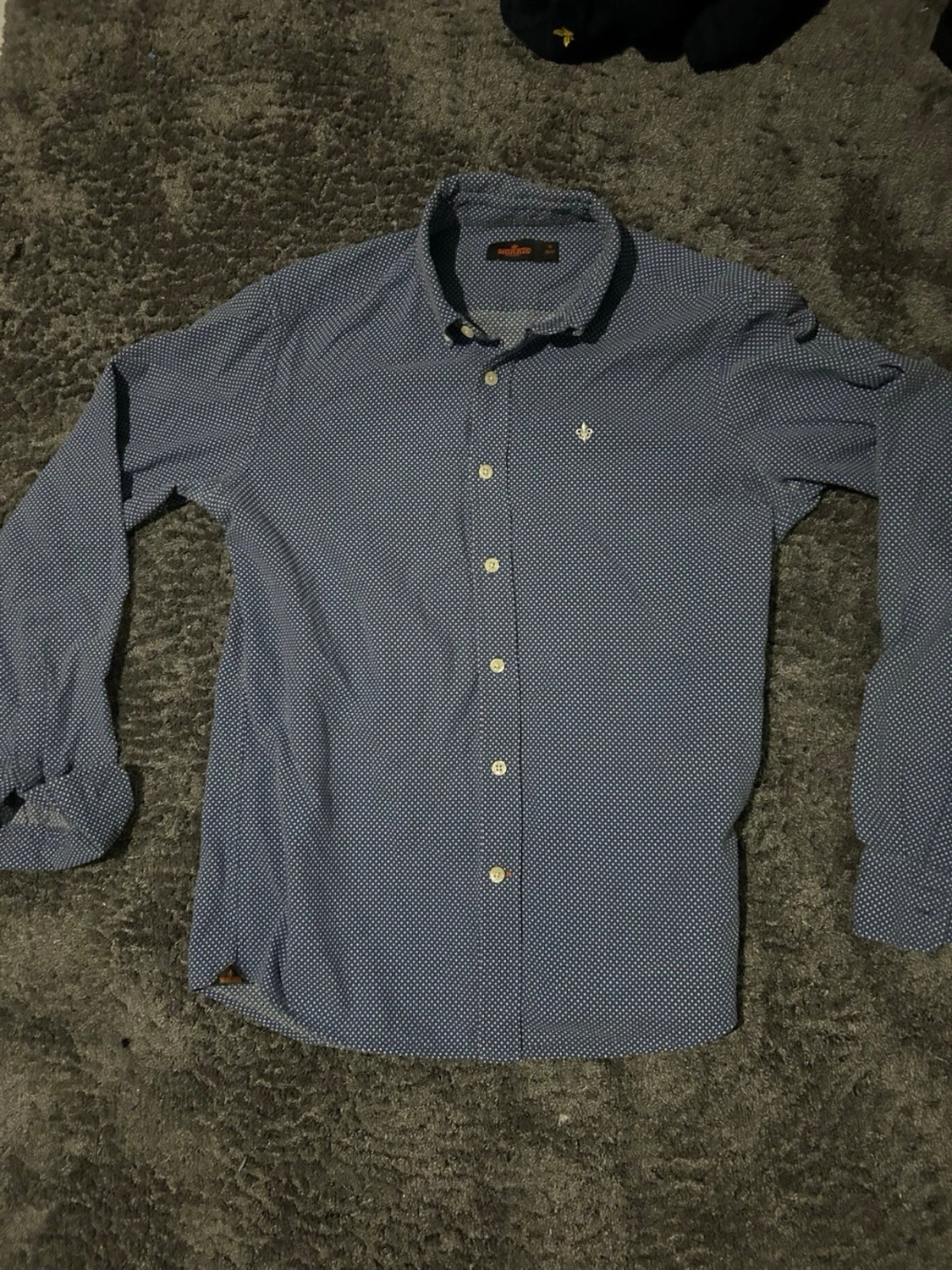 Blå mönstrad skjorta från Morris