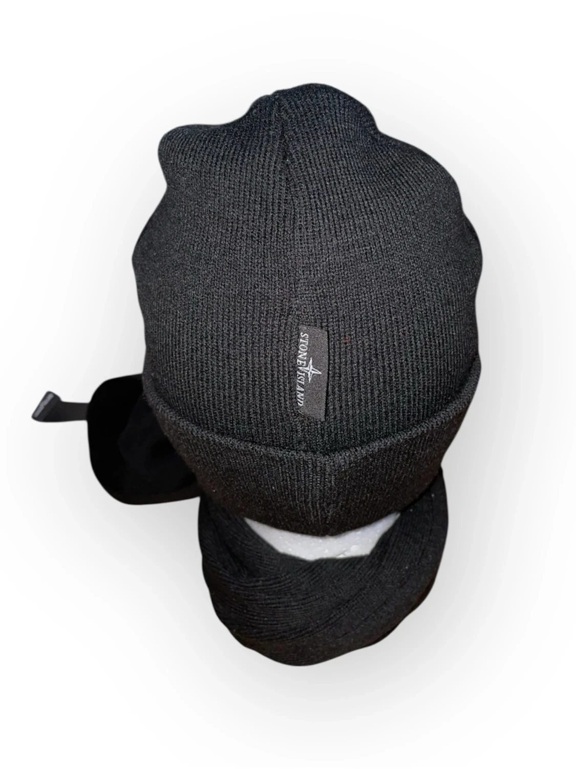 Stone Island Mössa&halsduk set- svart - 2