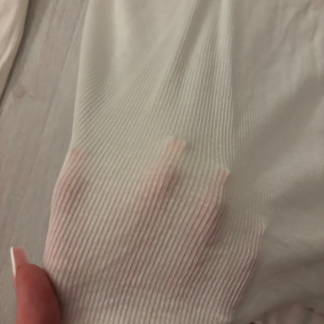 Vit ribbad långärmad tröja Weekday - 1