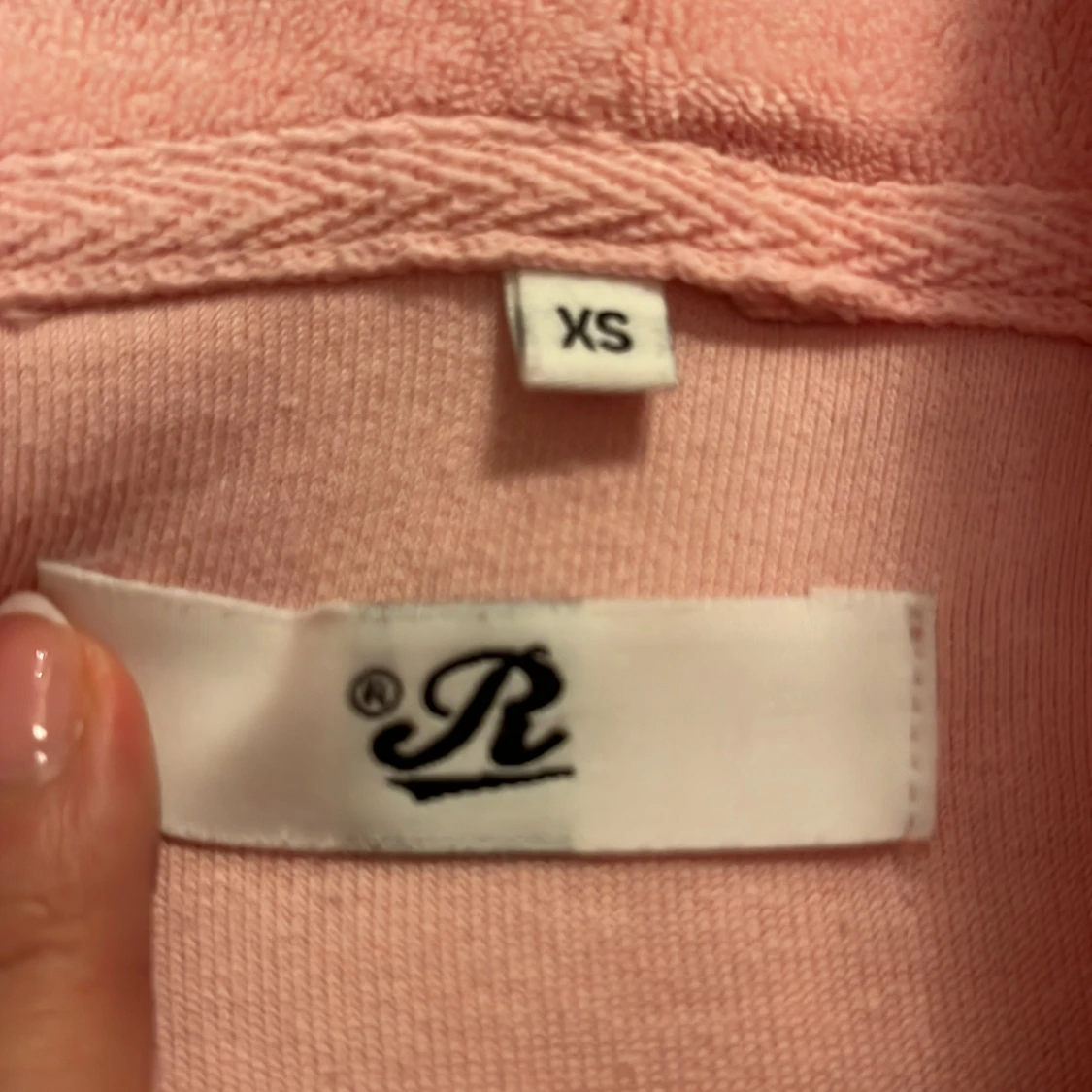 Rosa mjukisbyxor i velour XS - 3