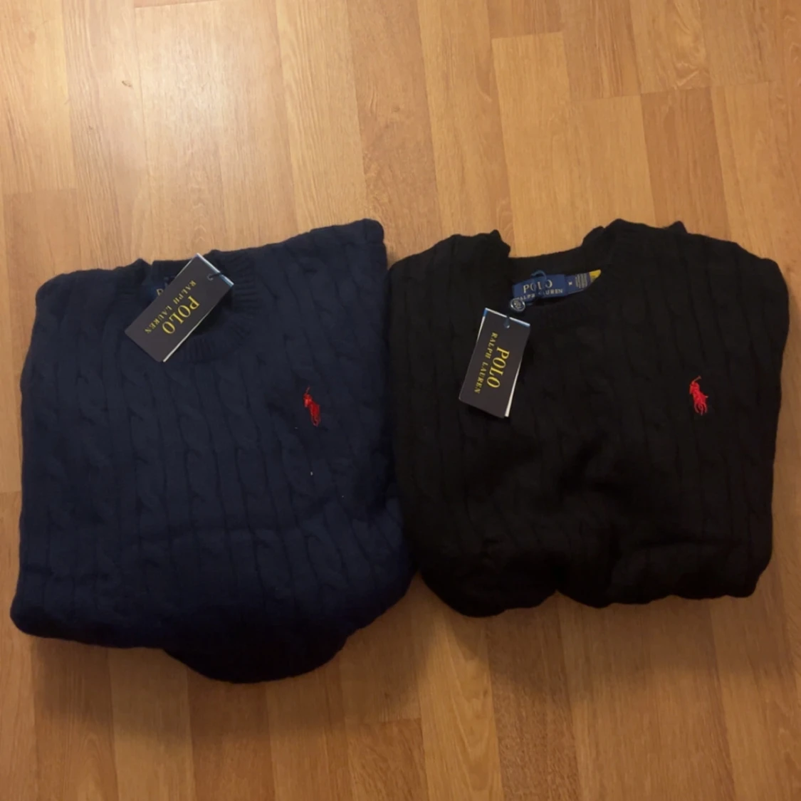 2 st svart,mörkblå polo Ralph Lauren tröjor - 1