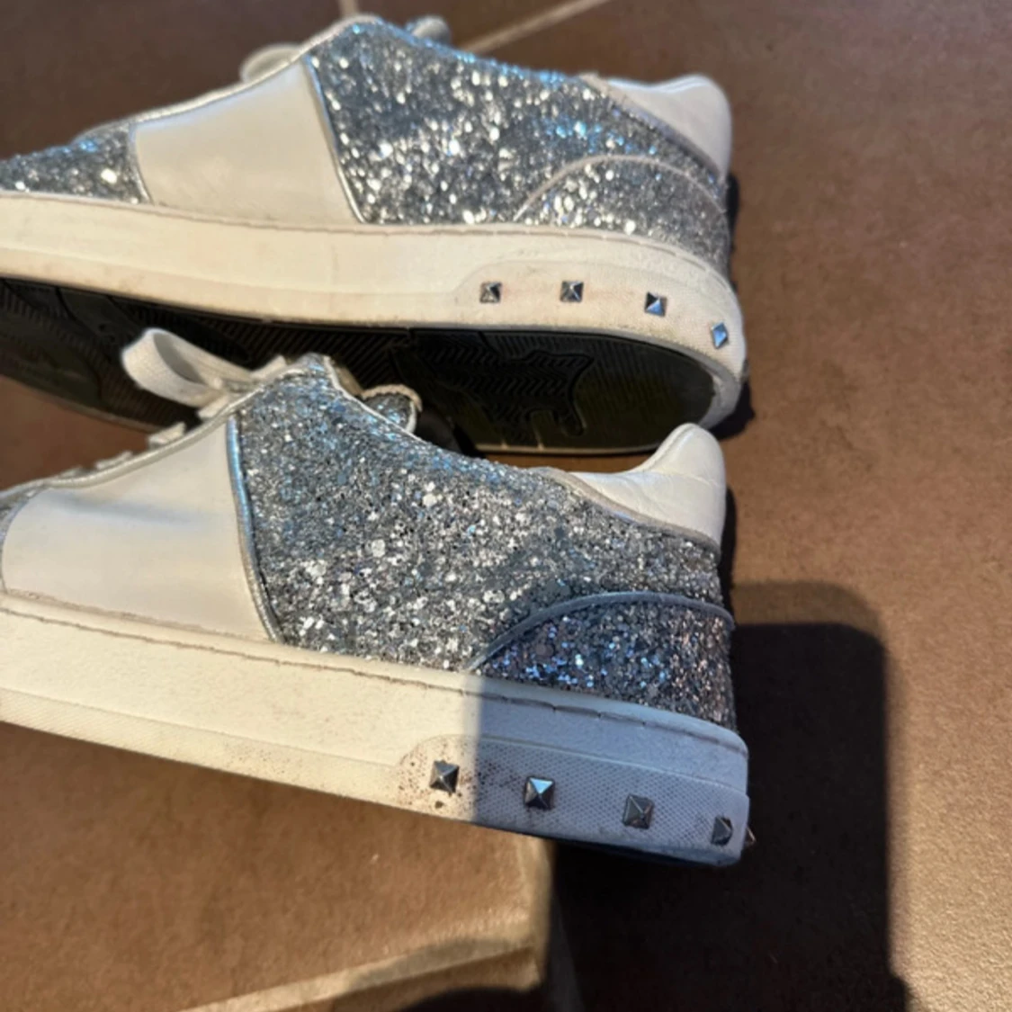Valentino flycrew glitter sneakers silver 39 - 2