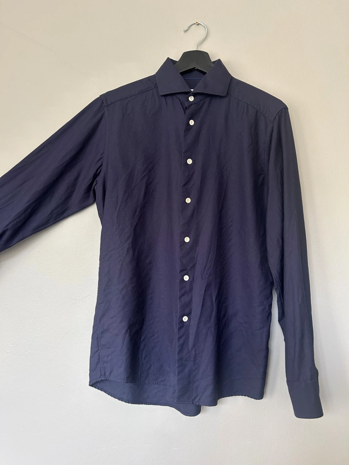 Mörkblå skjorta från Eton i merinoull - 2