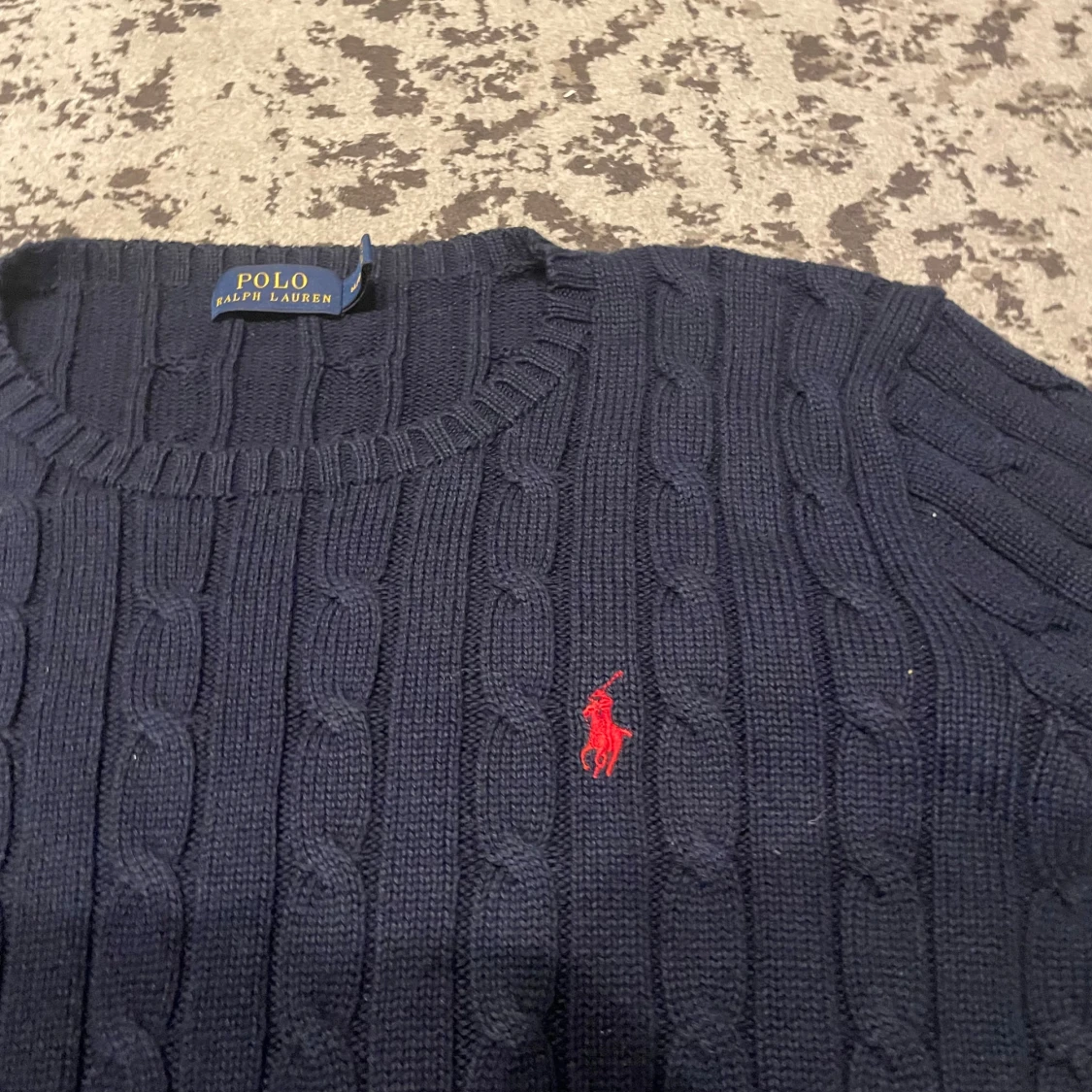 Mörkblå stickad tröja Polo Ralph Lauren - 1