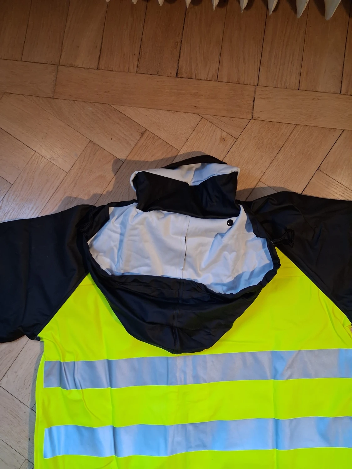 Gul och svart regnjacka med reflex - 3