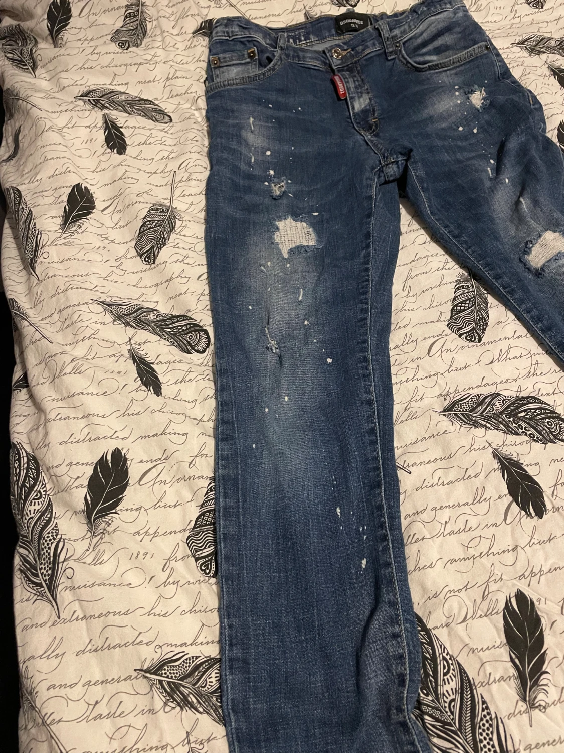 Blå Dsquared2 jeans med slitningar - 4